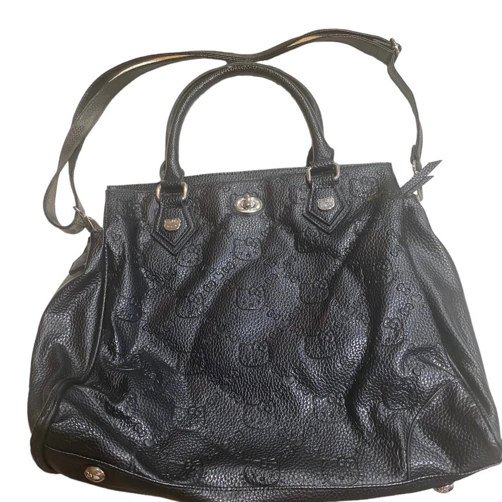VINTAGE HELLO KITTY BLACK PURSE